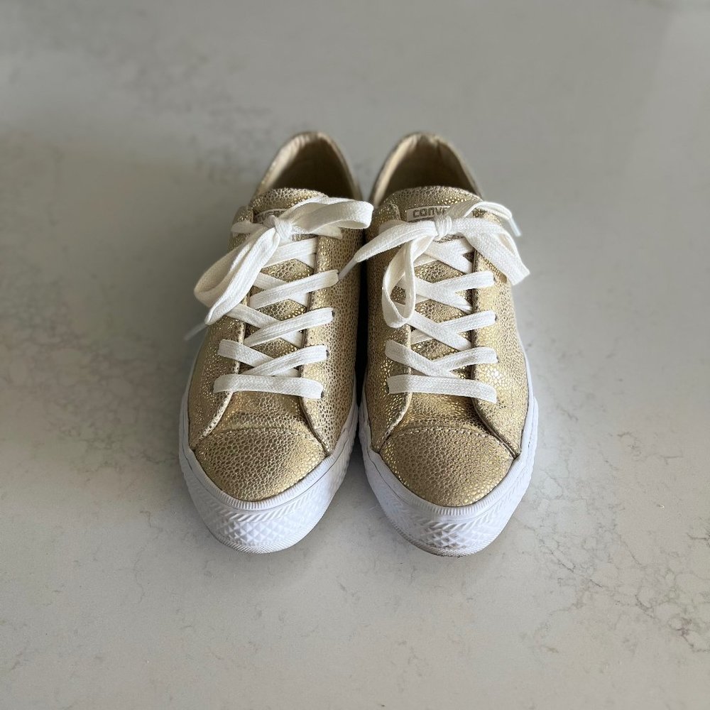 Gold Glitter Converse All Star Sneakers